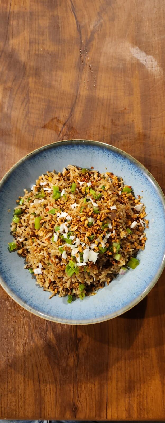 Burnt garlic fried rice, close up